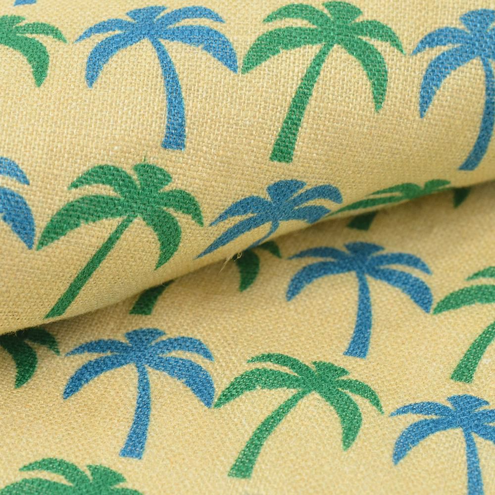 フェルッチミラノFERRUCCI/23-PALMAヤシの木が海の爽やかさを彷彿とさせるリネンチーフポケットチーフ)n