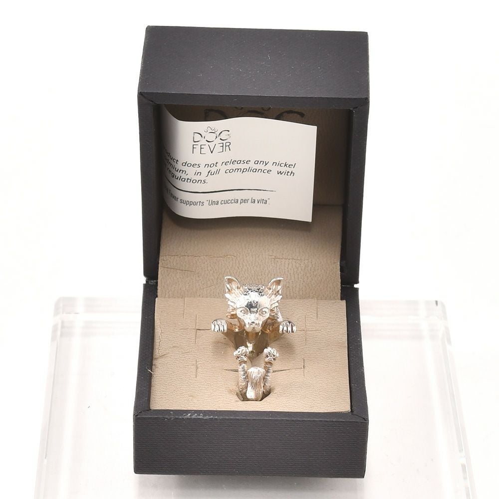 ドッグフィーバーDOGFEVER/ちわわChihuahua/ピン！と立ったお耳がアイコン。ハグリングイタリアからのカスタムハンドメイドアクセサリー、指輪、アニマルメンズレディース）n