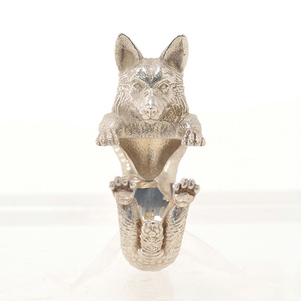 ドッグフィーバーDOGFEVERウェルシュ・コーギー・ペンブロークWelshCorgiPembrokeハグリングイタリアカスタムハンドメイドアニマルシルバーリング男女兼用