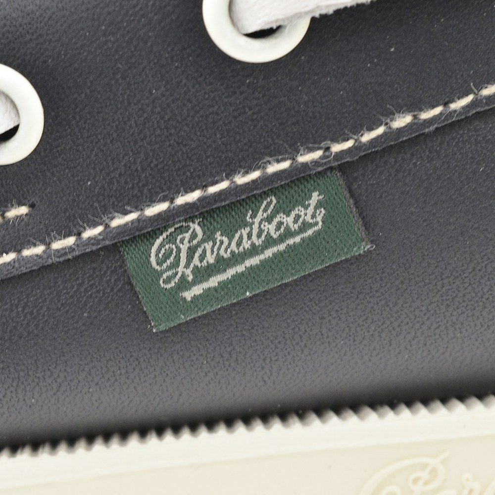 パラブーツPARABOOT/BARTHバースオイルドレザーネイビー×ホワイトソール王道を楽しむデッキシューズレザースリッポンメンズシューズ