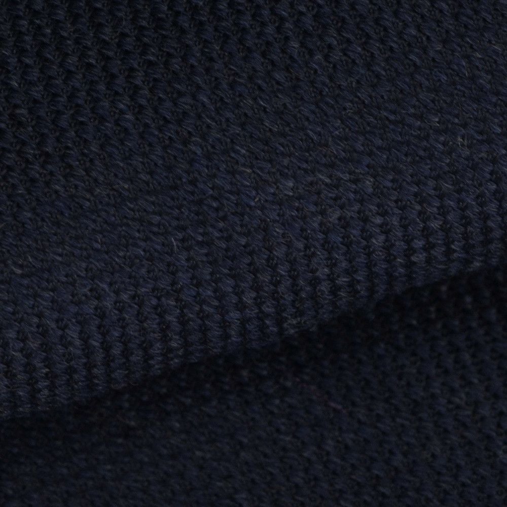 ウルトゥラーレULTURALEネイビーブルートレピエゲ3つ折りネクタイウールシルクバケット織り一枚地仕立てプレゼント