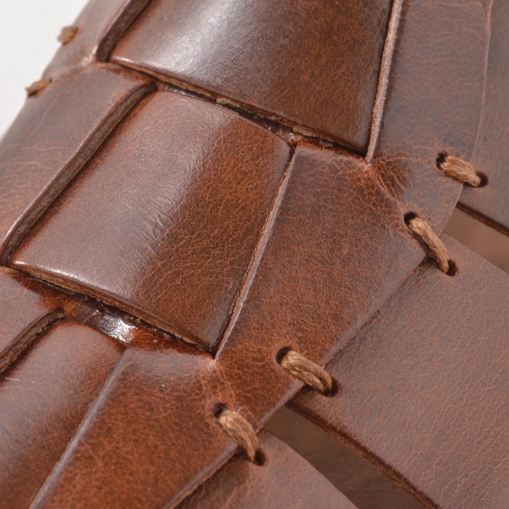 パラブーツ【国内正規品】PARABOOTパシフィックPASIFICブラウングルカサンダルベジタブルタンニングラディエーター編み込みレザーメンズ18春夏
