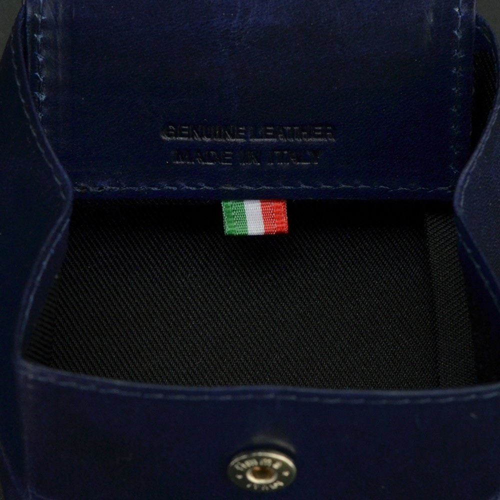 トリアンゴロTRIANGOLOイタリア製バケッタレザーネイビーブルー青小銭入れコインケースプレゼントギフト18春夏