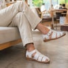 パラブーツ国内正規品メンズサンダルPARABOOTパシフィックPACIFICホワイトオイルドレザーグルカグラディエーター編み込み革イタリア製
