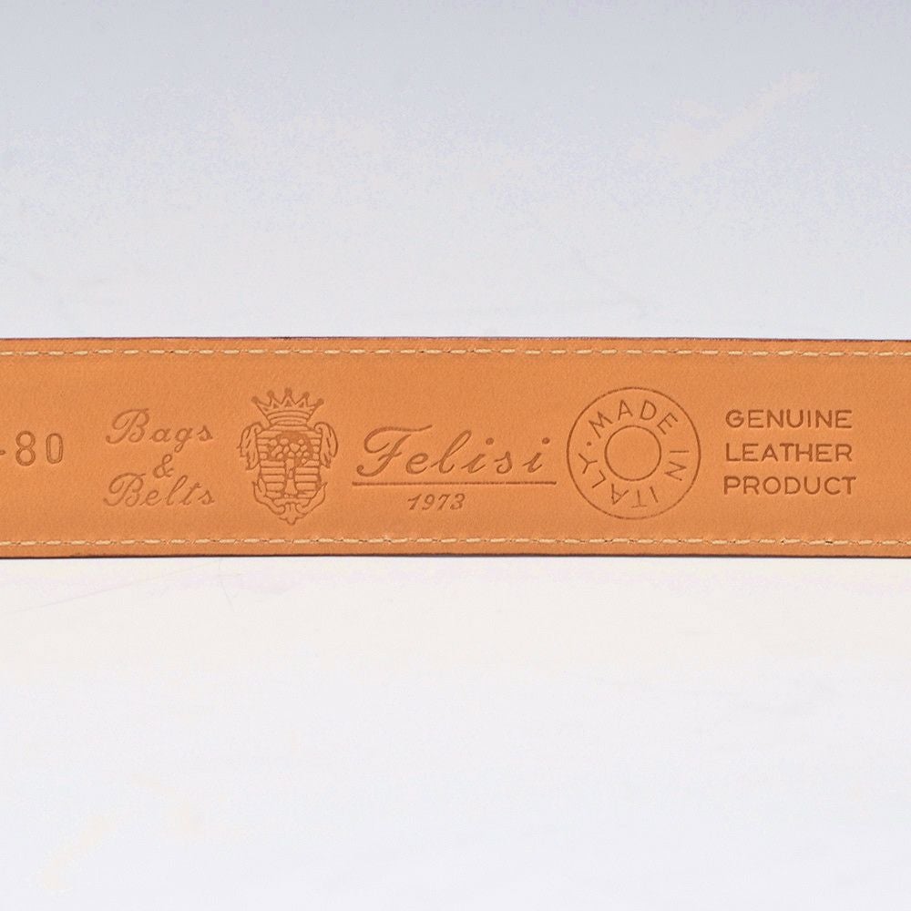 フェリージ国内正規品felisi699/6Aメンズレザーベルトスクエアバックル3cm幅レディース兼用ダークブラウン