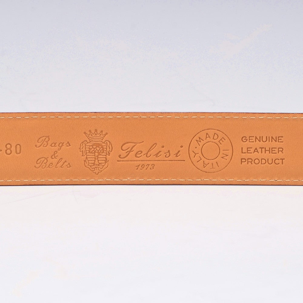 フェリージ国内正規品felisi699/6Aメンズレザーベルトスクエアバックル3cm幅レディース兼用ダークブラウン