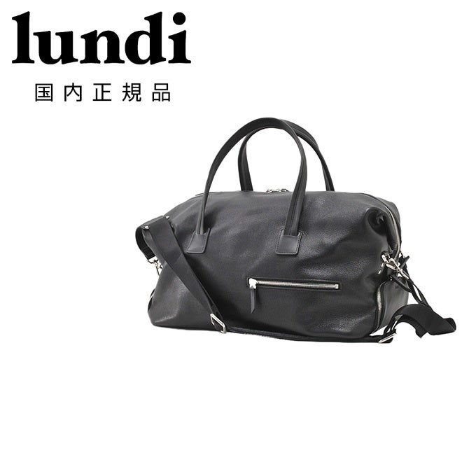 ルンディlundiボストンバッグメンズ旅行用バッグWILSONウィルソンフルグレインレザーブラック黒14インチPC収納可能ショルダーストラップ国内正規品でらでら公式ブランド