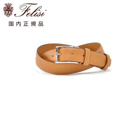 フェリージfelisiレザーベルトメンズ699/6Aスクエアバックル3cm幅ナチュラルレディース兼用国内正規品でらでら公式ブランド