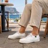 パラブーツPARABOOT国内正規品メンズボートシューズ復刻レトロデッキシューズ鹿革ホワイトレザーシューズMALIBUマリブスニーカー風新作でらでら公式フランスブランド