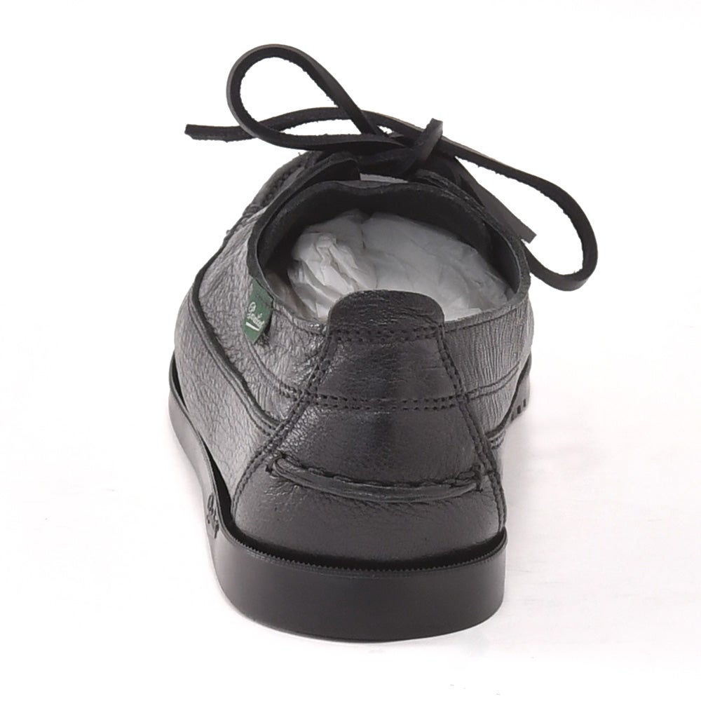 パラブーツPARABOOT国内正規品メンズボートシューズ復刻レトロデッキシューズ鹿革ブラックレザーシューズMALIBUマリブスニーカー風新作でらでら公式フランスブランド