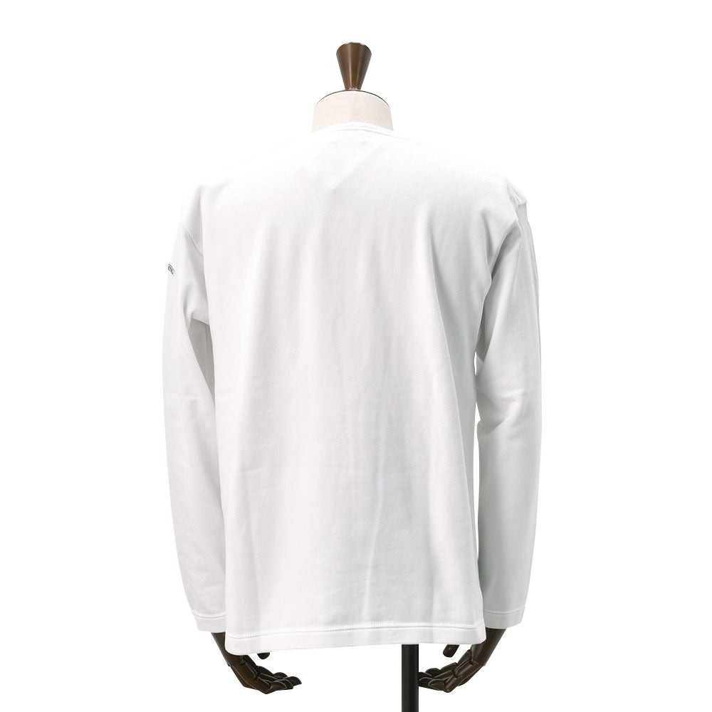 カネルKANELLバスクシャツメンズ長袖ニットソーボナパルトBONAPARTEクルーネックホワイト無地オーガニックコットンヴィンテージリブ国内正規品でらでら公式ブランド