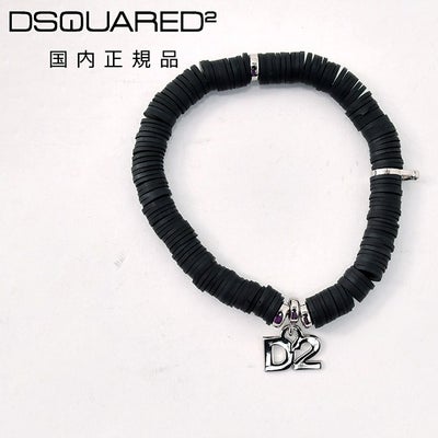 ディースクエアードDSQUARED2ブレスレットメンズBraceletsブランドチャームブラックシリコンリングユニセックス真鍮ジュエリーゴム仕様国内正規品でらでら公式ブランド