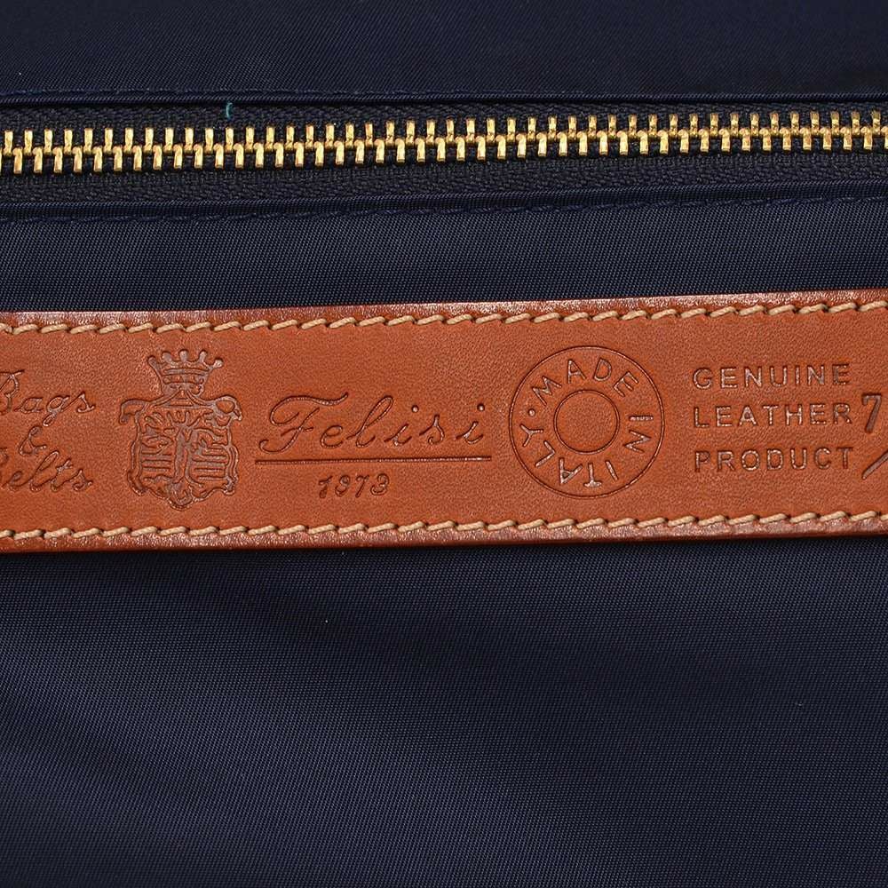 フェリージfelisiウエストバッグメンズナイロンボディバッグ799/10/DSネイビーレザートリミング調節ショルダーストラップユニセックス国内正規品でらでら公式ブランド