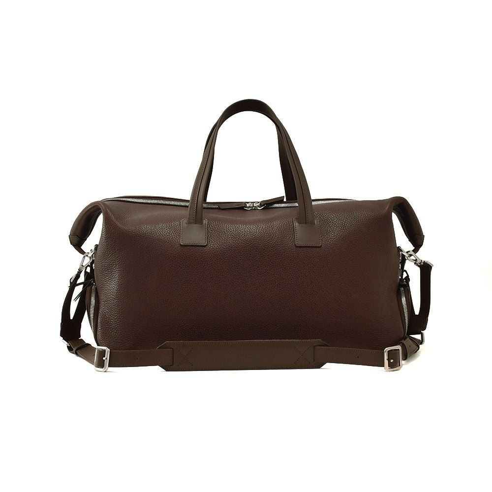 ルンディlundiボストンバッグメンズWILSONウィルソントラベル用鞄フルグレインレザーマロンベジタブルタンニンスポーツボストンフランス国内正規品でらでら公式ブランド