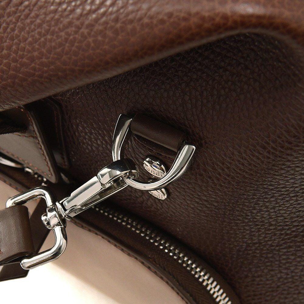 ルンディlundiボストンバッグメンズWILSONウィルソントラベル用鞄フルグレインレザーマロンベジタブルタンニンスポーツボストンフランス国内正規品でらでら公式ブランド