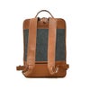 ルンディlundiバックパックメンズ旅行用リュックANTOINEアントワーヌコーティングキャンバスレザーコンビグレー&コニャックスクエア型フォルム1泊用フランス国内正規品でらでら公式ブランド