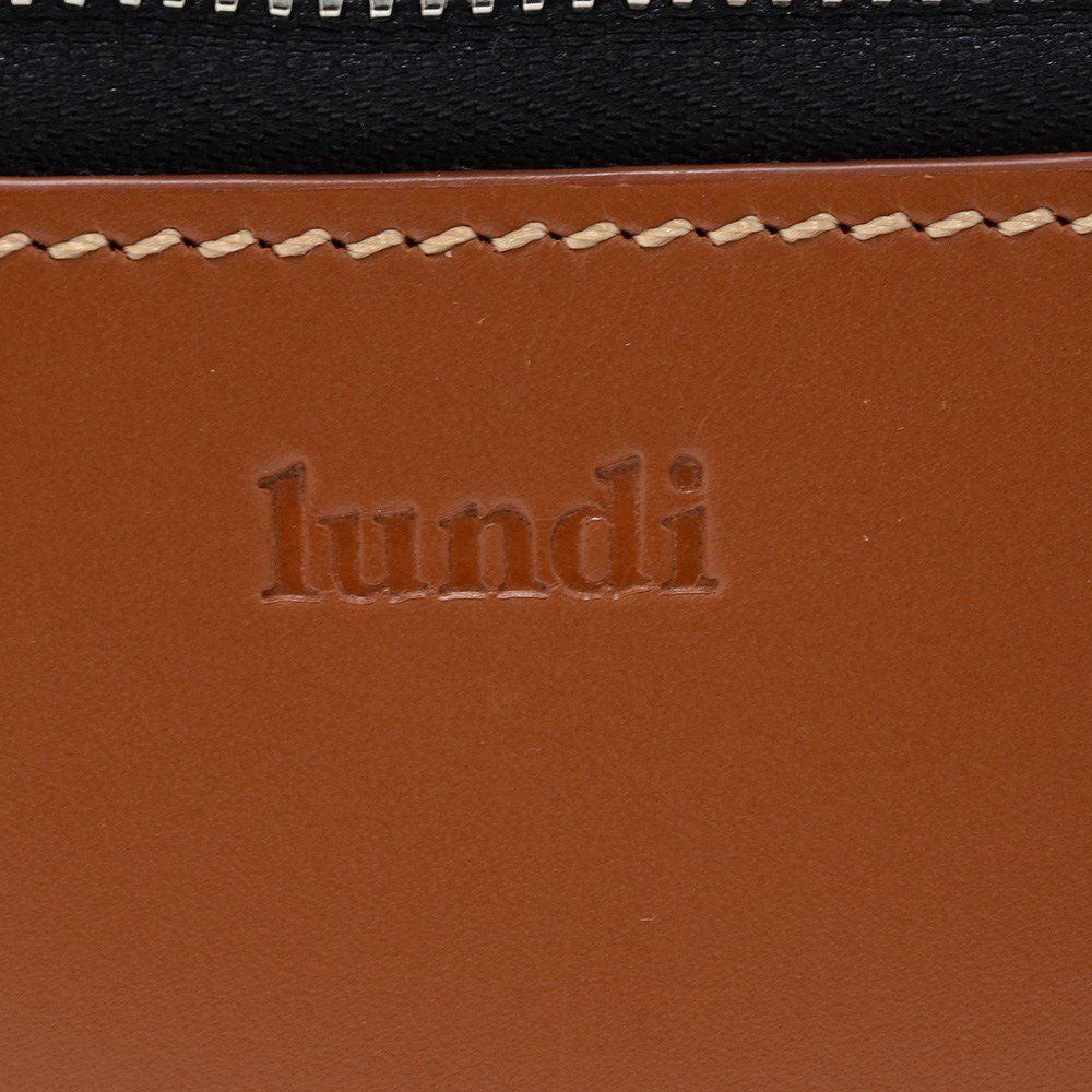 ルンディlundiバックパックメンズ旅行用リュックANTOINEアントワーヌコーティングキャンバスレザーコンビグレー&コニャックスクエア型フォルム1泊用フランス国内正規品でらでら公式ブランド