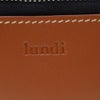 ルンディlundiバックパックメンズ旅行用リュックANTOINEアントワーヌコーティングキャンバスレザーコンビグレー&コニャックスクエア型フォルム1泊用フランス国内正規品でらでら公式ブランド