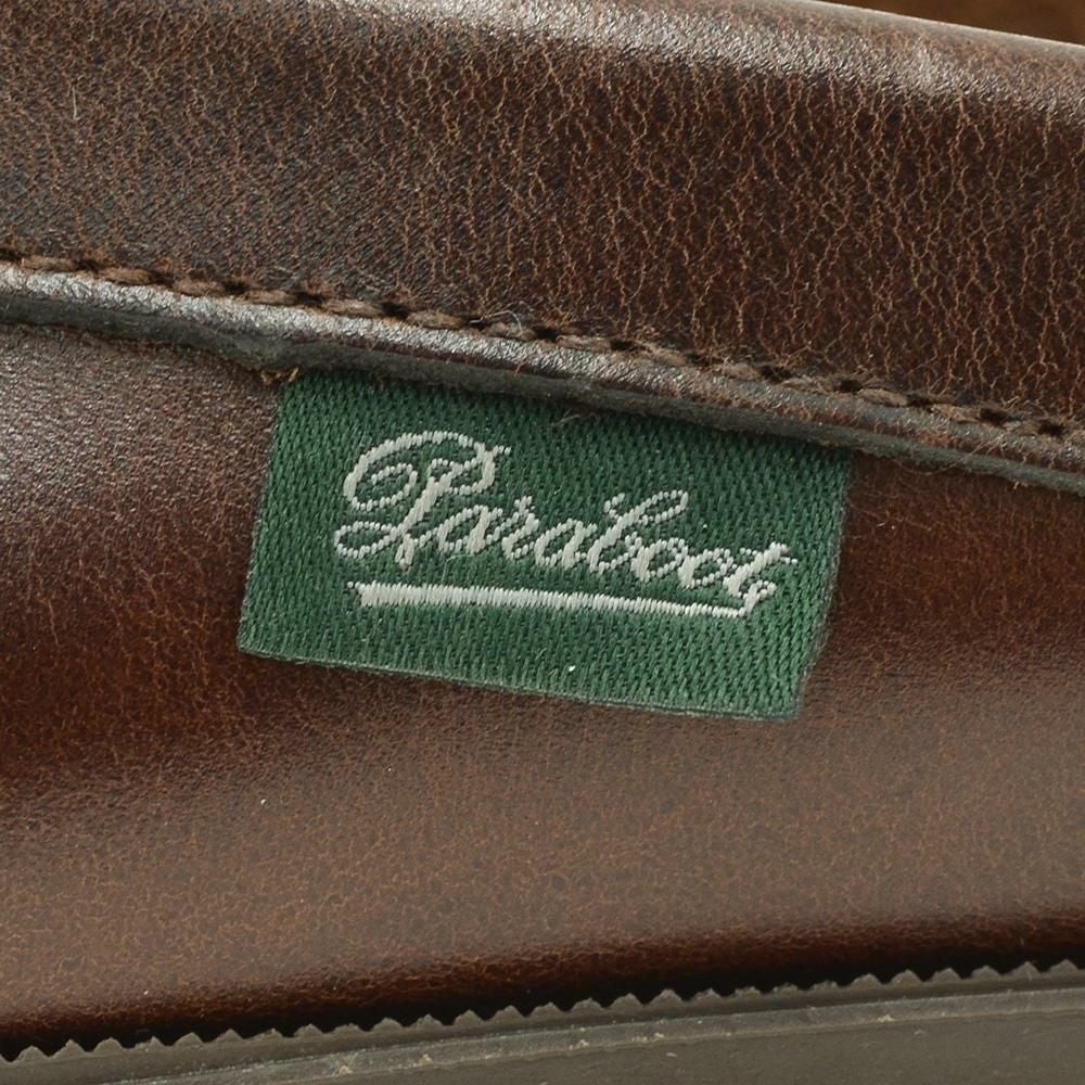 パラブーツPARABOOTレザーサンダルメンズスリッポン型BAHAMASバハマアメリカブラウンMARINEソールリスレザー国内正規品でらでら公式ブランド