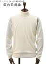 フィリッポデローレンティスFILIPPODELAURENTIISタートルネックニットメンズハイゲージセーターロイヤルメリノウールオフホワイト長袖無地スリムフィット国内正規品でらでら公式ブランド