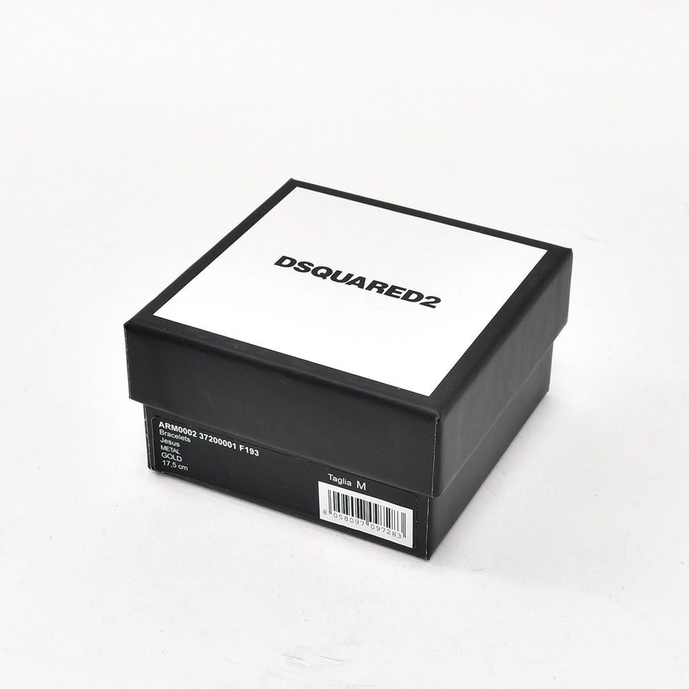 ディースクエアードDSQUARED2ブレスレットメンズJesusBracelets2連クロスチェーンルテニウムブラックリング調節式ユニセックス真鍮ジュエリー国内正規品でらでら公式ブランド