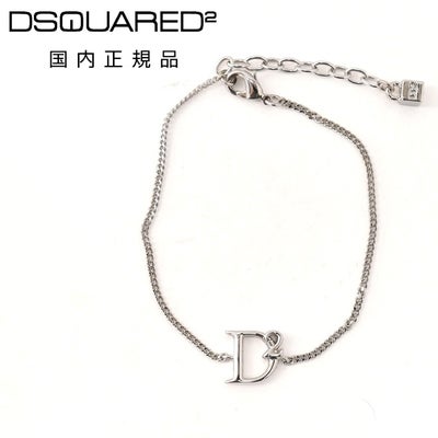 ディースクエアードDSQUARED2チェーンブレスレットメンズD2StatementBraceletsブランドロゴモチーフシルバーリング調節式ユニセックス真鍮ジュエリー国内正規品でらでら公式ブランド