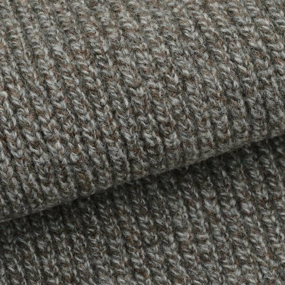 ザノーネZANONEニットマフラーリブ編みヴァージンウールZANOPモカブラウンメランジユニセックス長方形タイププレゼントギフト国内正規品でらでら公式ブランド