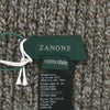 ザノーネZANONEニットマフラーリブ編みヴァージンウールZANOPモカブラウンメランジユニセックス長方形タイププレゼントギフト国内正規品でらでら公式ブランド
