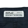 【preSALE!50%off】リプレイREPLAYコットンパンツメンズストレッチツイル生地ウエスト調節可能バックルダークブルーガーメントダイカーペンターパンツレギュラーシルエットカーゴ型ポケット国内正規品でらでら公式ブランド