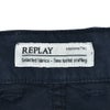 【preSALE!50%off】リプレイREPLAYコットンパンツメンズストレッチツイル生地ウエスト調節可能バックルダークブルーガーメントダイカーペンターパンツレギュラーシルエットカーゴ型ポケット国内正規品でらでら公式ブランド