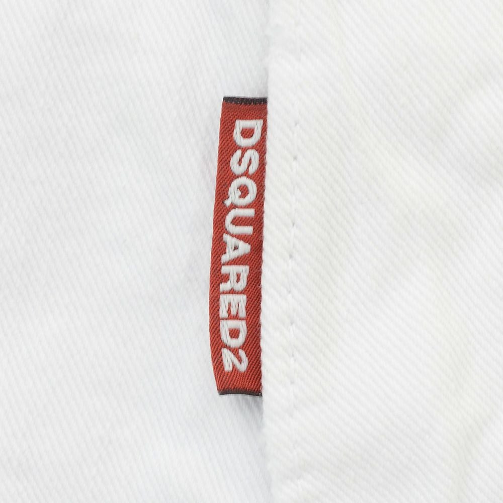 【preSALE!30%off】ディースクエアードDSQUARED2ダメージデニムメンズカラージーンズ642JEANホワイトガーメントダイルーズフィットシルエットクラッシュ&リペア加工異素材パターン国内正規品でらでら公式ブランド