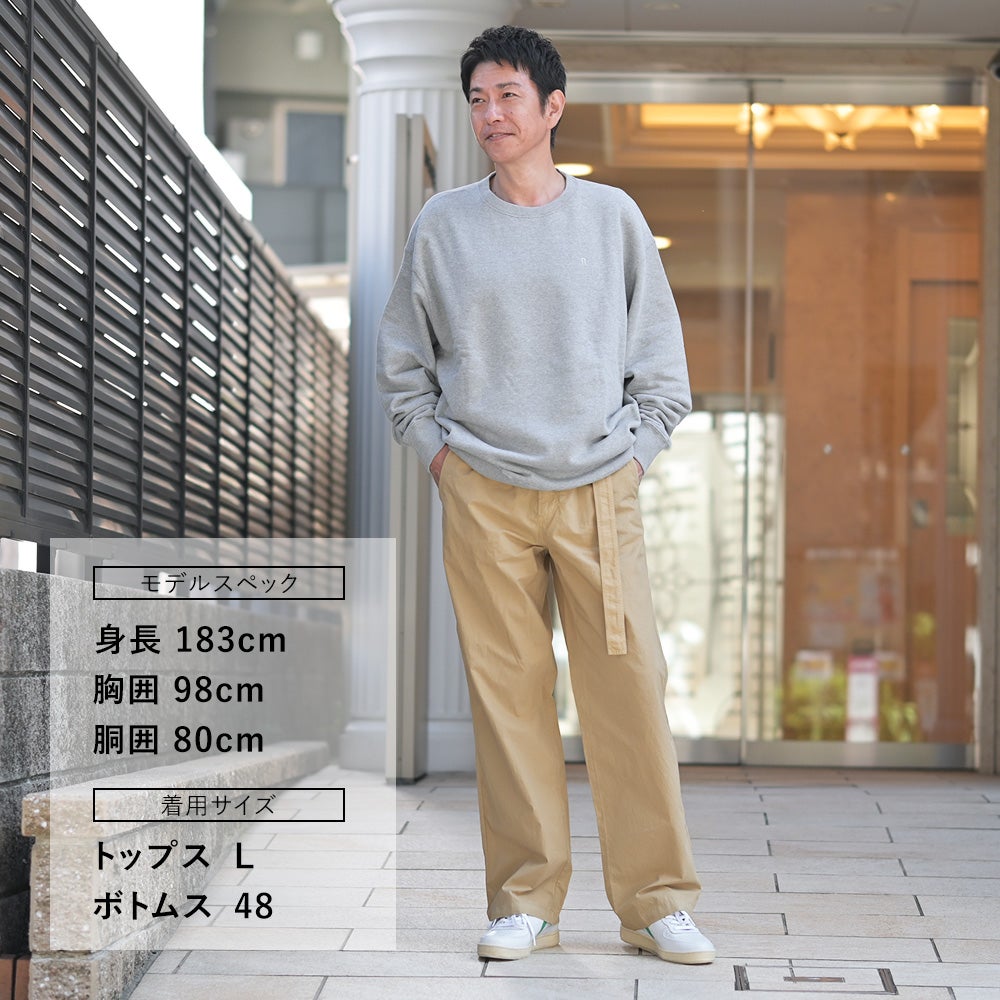 【preSALE!30%off】ヌメロヴェントゥーノN°21コットンパンツメンズ調節可能スライドバックルベルトベージュストレートレッグルーズフィット薄手&軽量国内正規品でらでら公式ブランド