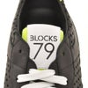 ブロックス79BLOCKS79スニーカーメンズレースアップシューズCOBIモデルパンチングブランドアイコンブラック黒スムースレザーEｘtralightソールサスティナブル国内正規品でらでら公式ブランド