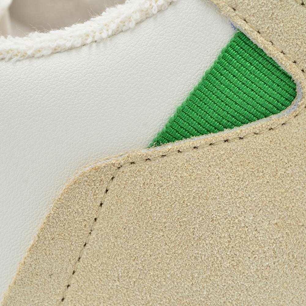 ブロックス79BLOCKS79スニーカーメンズレースアップシューズAMIKモデルグログランテープブランドアイコンホワイト×グリーンスムースレザーゴムソールサスティナブル国内正規品でらでら公式ブランド