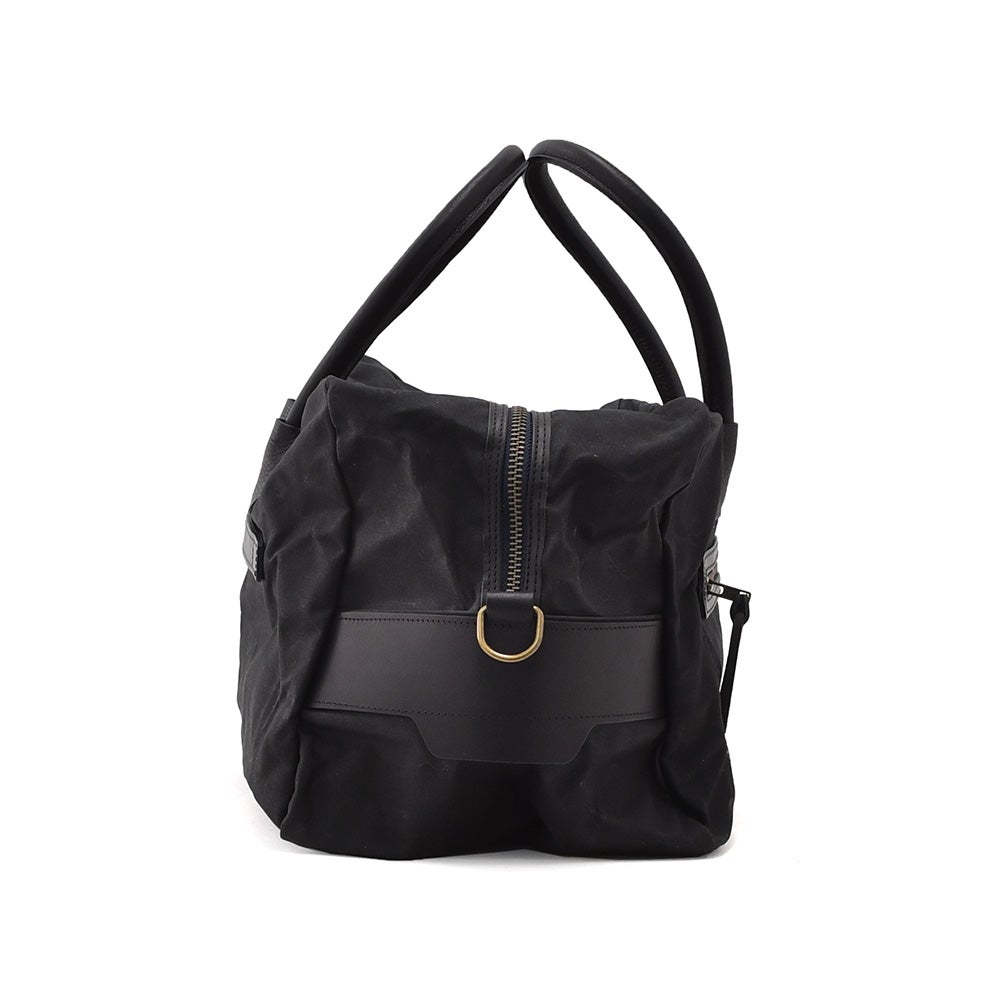 ブルードゥシャフBleudechauffeボストンバッグメンズZEPHIRゼフィールワクシーキャンバスブラック黒トラベルバッグ調節可能ショルダーストラップ付きフランス製国内正規品でらでら公式ブランド