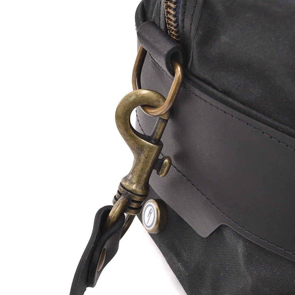 ブルードゥシャフBleudechauffeボストンバッグメンズZEPHIRゼフィールワクシーキャンバスブラック黒トラベルバッグ調節可能ショルダーストラップ付きフランス製国内正規品でらでら公式ブランド