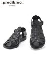 プレディビーノPREDIBINOグルカサンダルメンズバケッタレザー1902モデルブラック黒調節ストラップタイプフッドベットインソールイタリア製でらでら公式ブランド