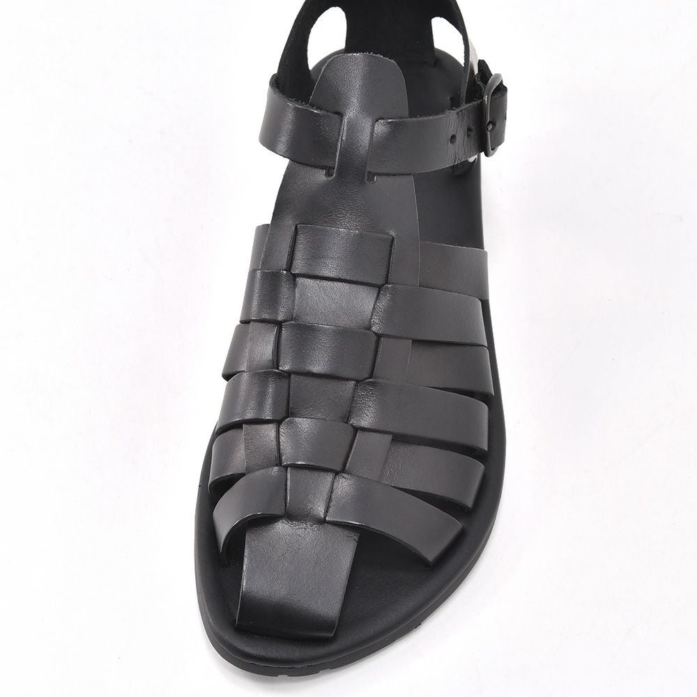 プレディビーノPREDIBINOグルカサンダルメンズバケッタレザー1902モデルブラック黒調節ストラップタイプフッドベットインソールイタリア製でらでら公式ブランド