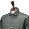 バルバBARBAドレスシャツメンズブロード生地I1U13セミワイドスプリットカラーチャコールグレーレギュラーフィットビジネスドレスイタリア製国内正規品でらでら公式ブランド