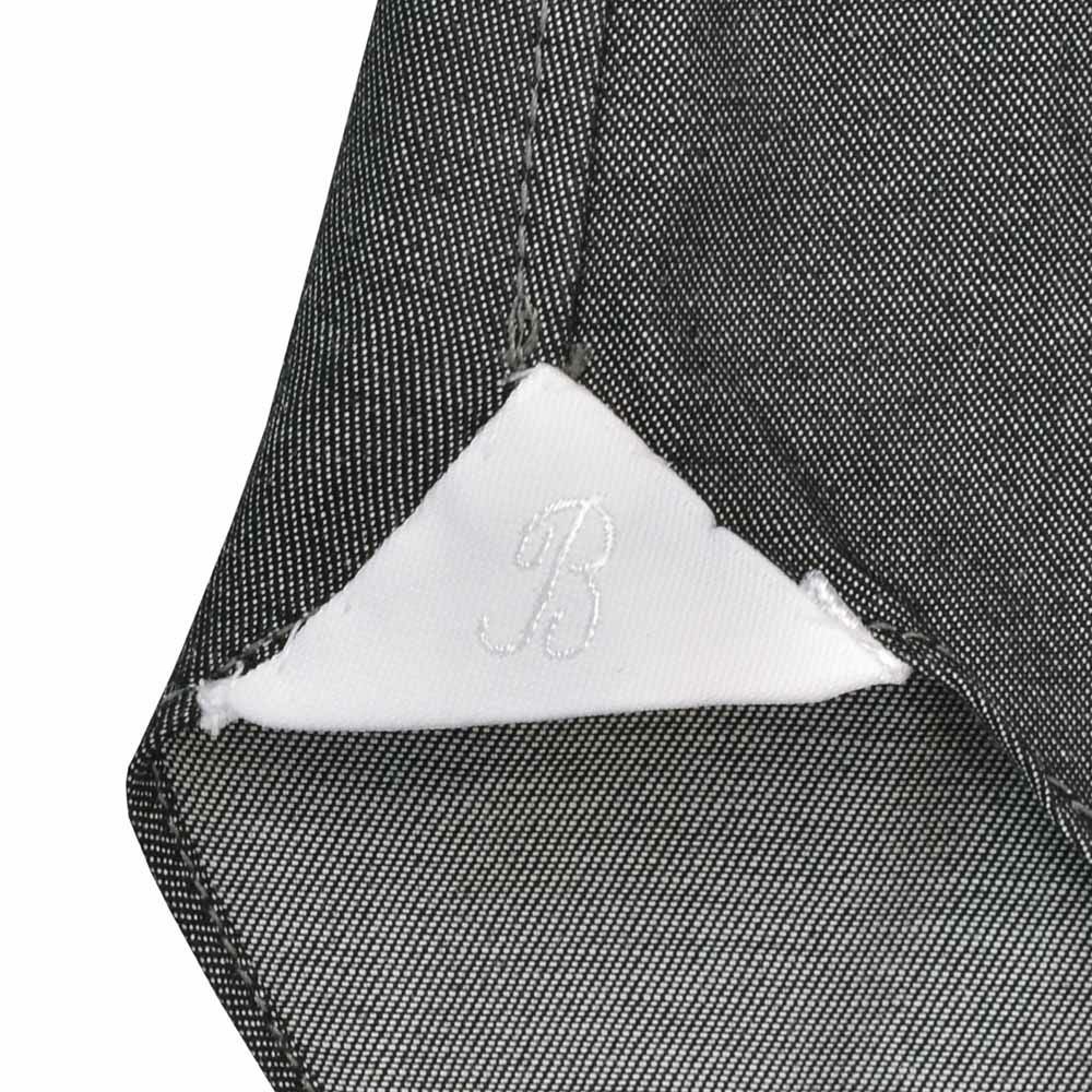 バルバBARBAドレスシャツメンズブロード生地I1U13セミワイドスプリットカラーチャコールグレーレギュラーフィットビジネスドレスイタリア製国内正規品でらでら公式ブランド