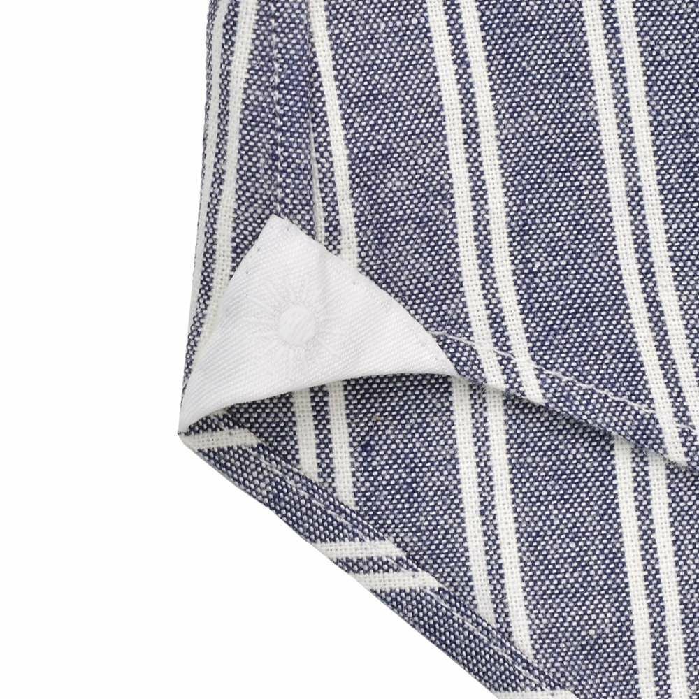 【preSALE!20%off】ジャンネットGIANNETTO長袖カジュアルシャツメンズシャンブレー生地ストライプ柄バンドカラーブルー×ホワイトスリムフィット製品洗い国内正規品でらでら公式ブランド