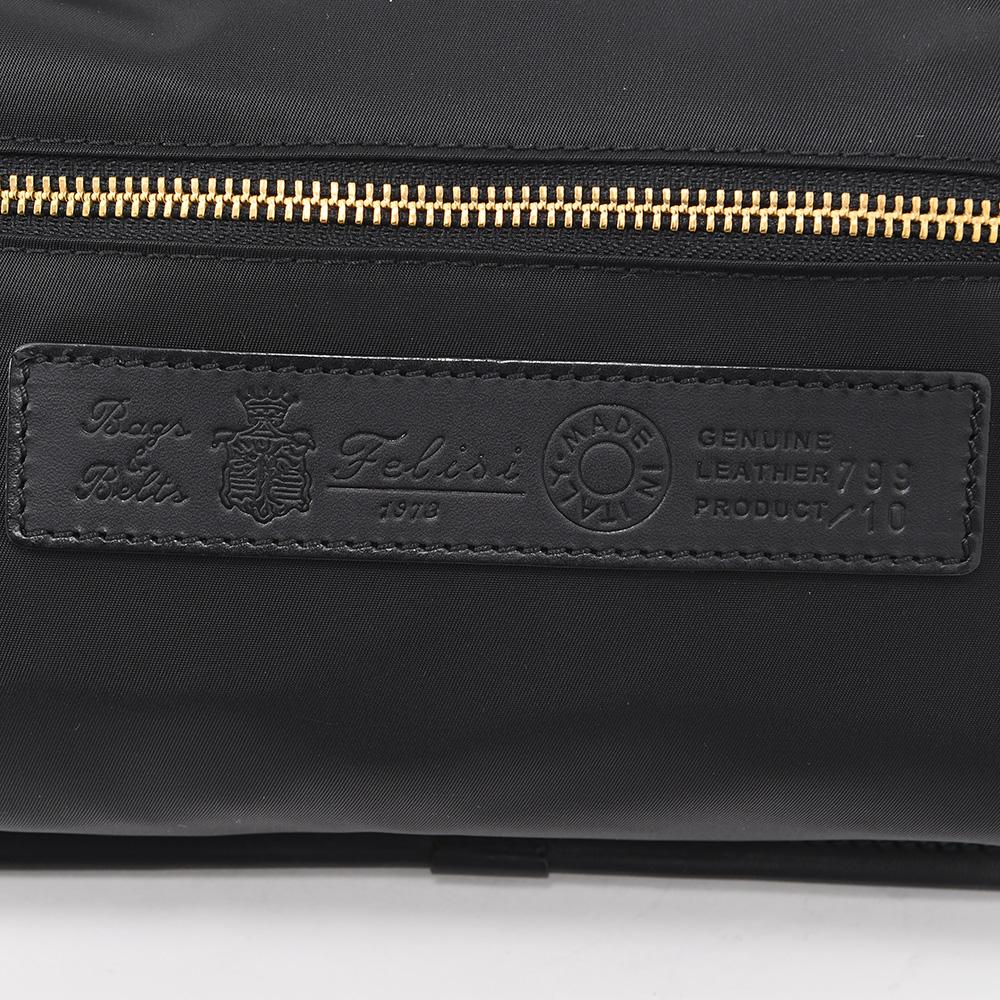 フェリージfelisiウエストバッグメンズナイロンボディバッグ799/10/DSブラック軽量レザートリミング国内正規品でらでら公式ブランド