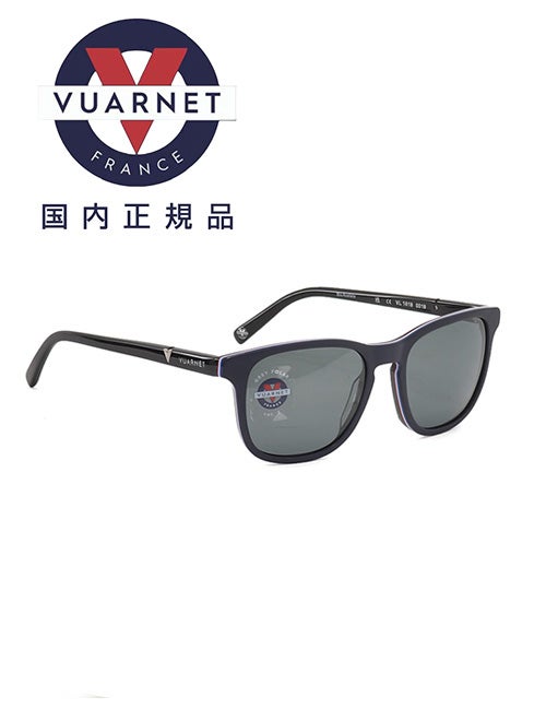 ヴァルネVUARNETサングラスメンズDISTRICTVL1618ブルー×ブラックフレームグレーレンズウェリントン型GREYPOLARトリコロールデザインUVカットミネラルガラス国内正規品でらでら公式ブランド