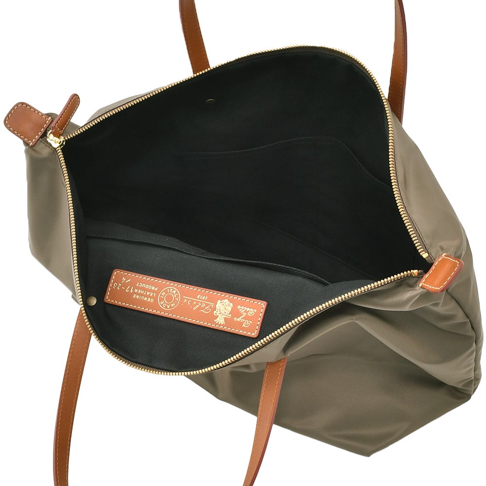 フェリージFELISIトートバッグメンズナイロン×レザー17/26/4/DSカーキハンドバッグ鞄ブランドロゴデザイン男女兼用ファスナー開閉国内正規品でらでら公式ブランド