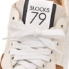 ブロックス79BLOCKS79スニーカーメンズレースアップシューズCOBIモデルナンバリングデザインホワイト×ブラウンスムースレザー×スエードレザーEｘtralightソールサスティナブル国内正規品でらでら公式ブランド