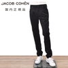 ヤコブコーエンJACOBCOHENコットンパンツメンズストレッチBARDバードモデルブラック黒ハラコパッチスリムストレートシルエットウォッシュ加工国内正規品でらでら公式ブランド