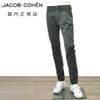 ヤコブコーエンJACOBCOHENコットンパンツメンズストレッチBARDバードモデルチャコールグレーハラコパッチスリムストレートシルエットウォッシュ加工国内正規品でらでら公式ブランド