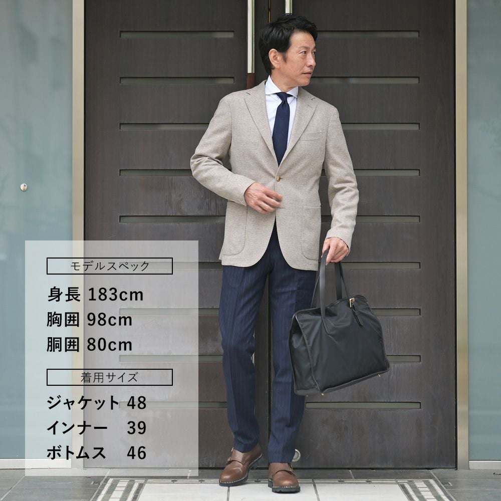 【preSALE!20%off】ベルウィッチBERWICHスラックスメンズBERTOベルトハイツイストウールネイビー×ブルー1プリーツシャーリング仕様チョークストライプ柄テーパードパンツ釦アジャスター調節国内正規品でらでら公式ブランド