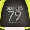 ブロックス79BLOCKS79スニーカーメンズレースアップシューズCOBIモデルナンバリングデザインブラック×蛍光イエローラメパーツスムースレザーEｘtralightソールサスティナブル国内正規品でらでら公式ブランド