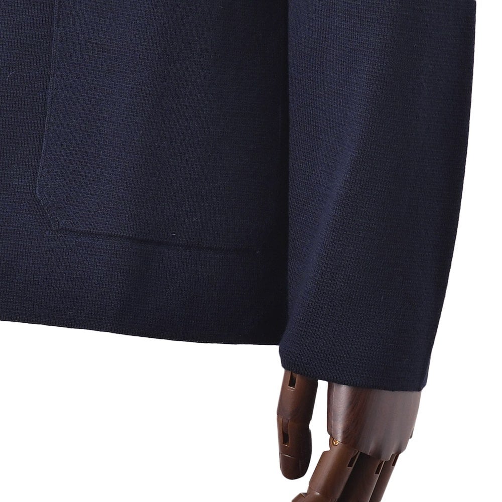 【preSALE!20%off】フィリッポデローレンティスFILIPPODELAURENTIISニットジャケットメンズ6つ釦ダブルブレストエクストラファインメリノウールネイビー紺長袖ノッチドラペルハイゲージカーディガン国内正規品でらでら公式ブランド